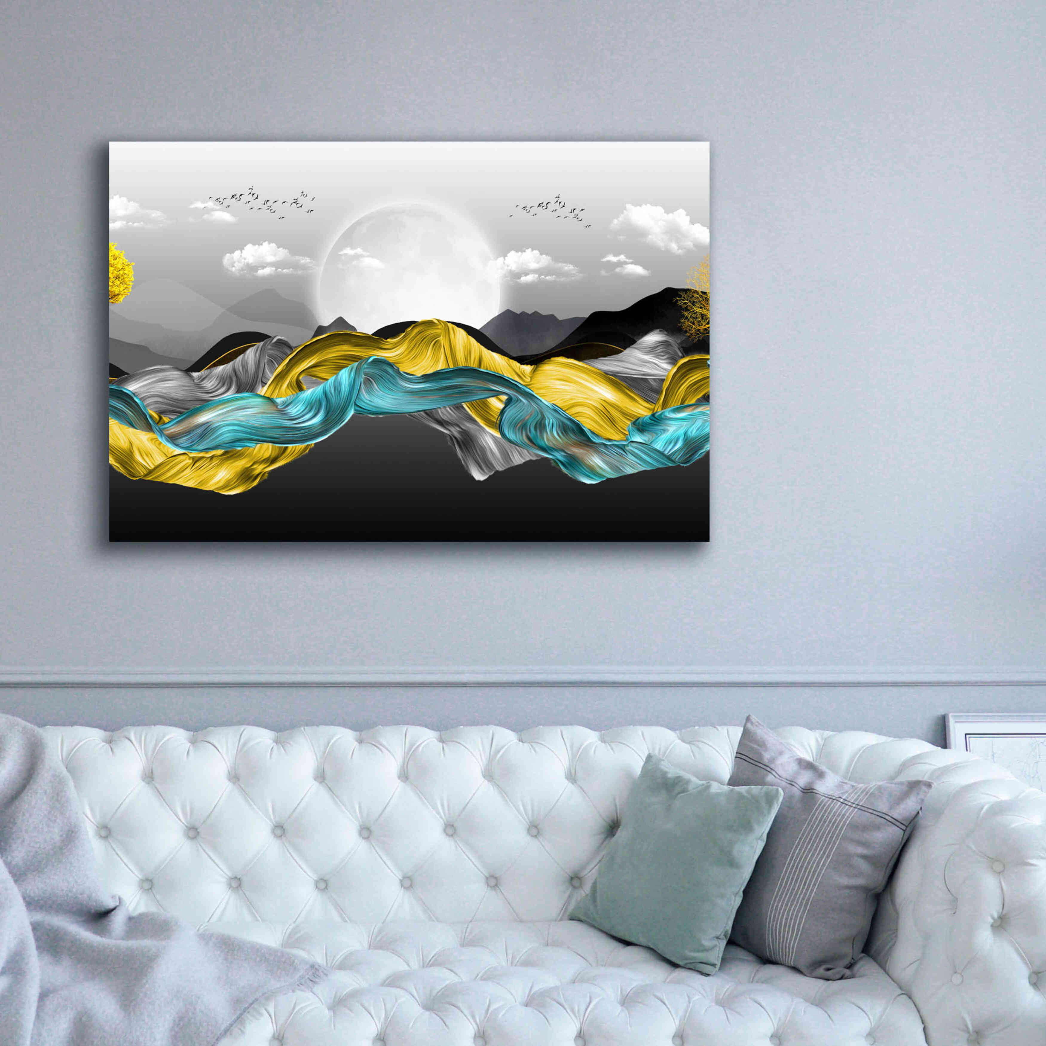 Epic Graffiti'The Silky Mountains Crop' by Epic Portfolio, Giclee Canvas Wall Art,60 x 40