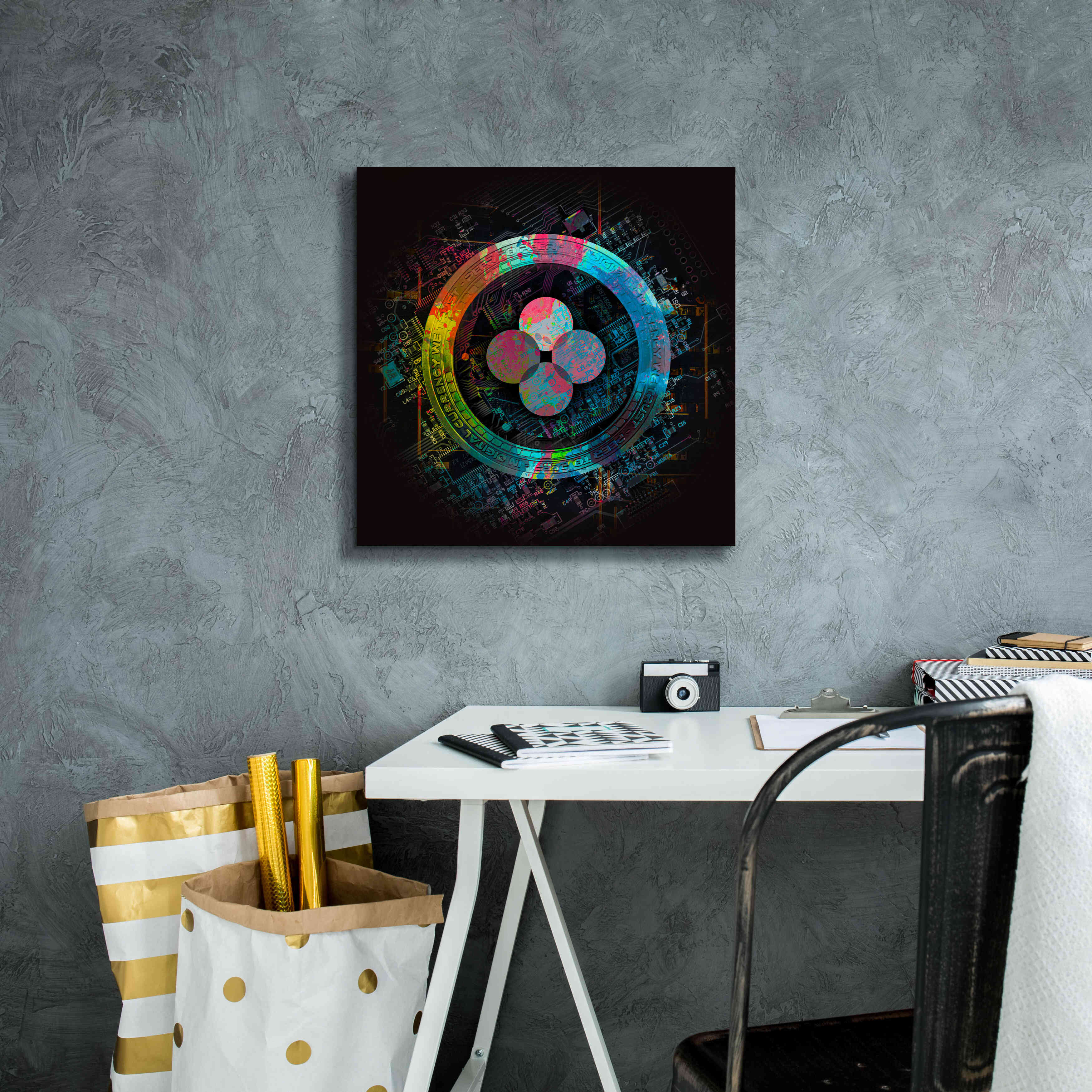 'OKB Crypto Giga Coin' by Epic Portfolio, Canvas Wall Art,18 x 18