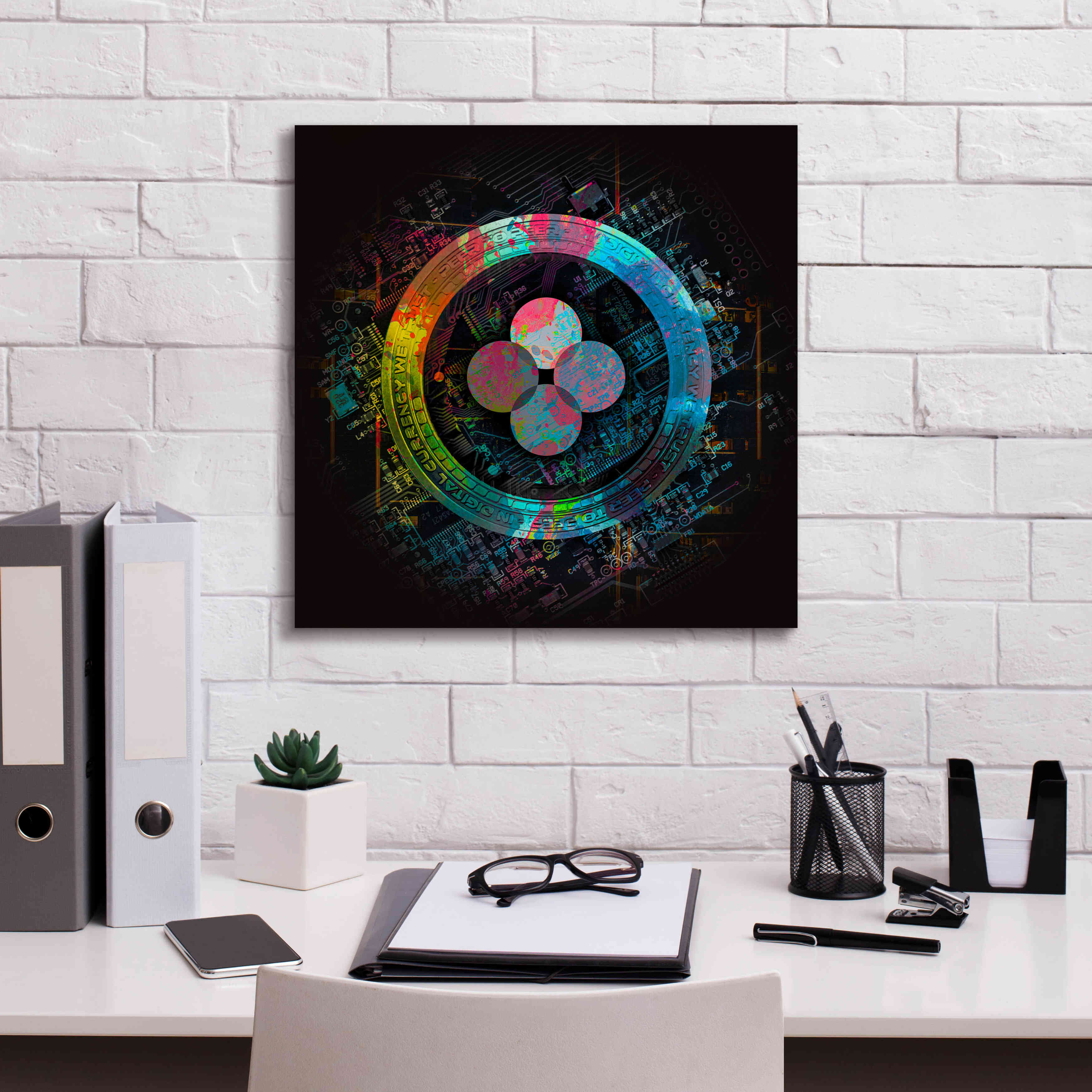 'OKB Crypto Giga Coin' by Epic Portfolio, Canvas Wall Art,18 x 18