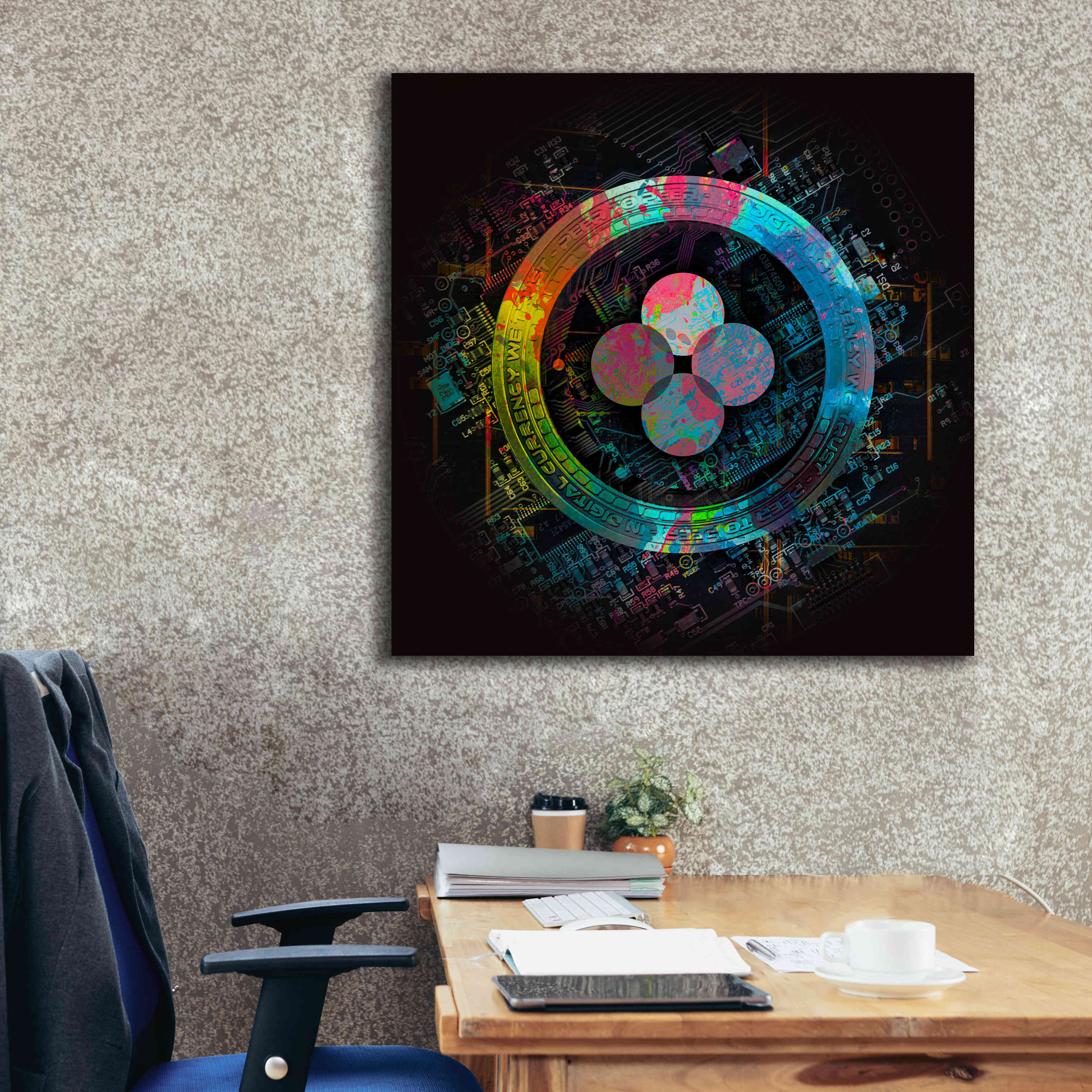 'OKB Crypto Giga Coin' by Epic Portfolio, Canvas Wall Art,37 x 37