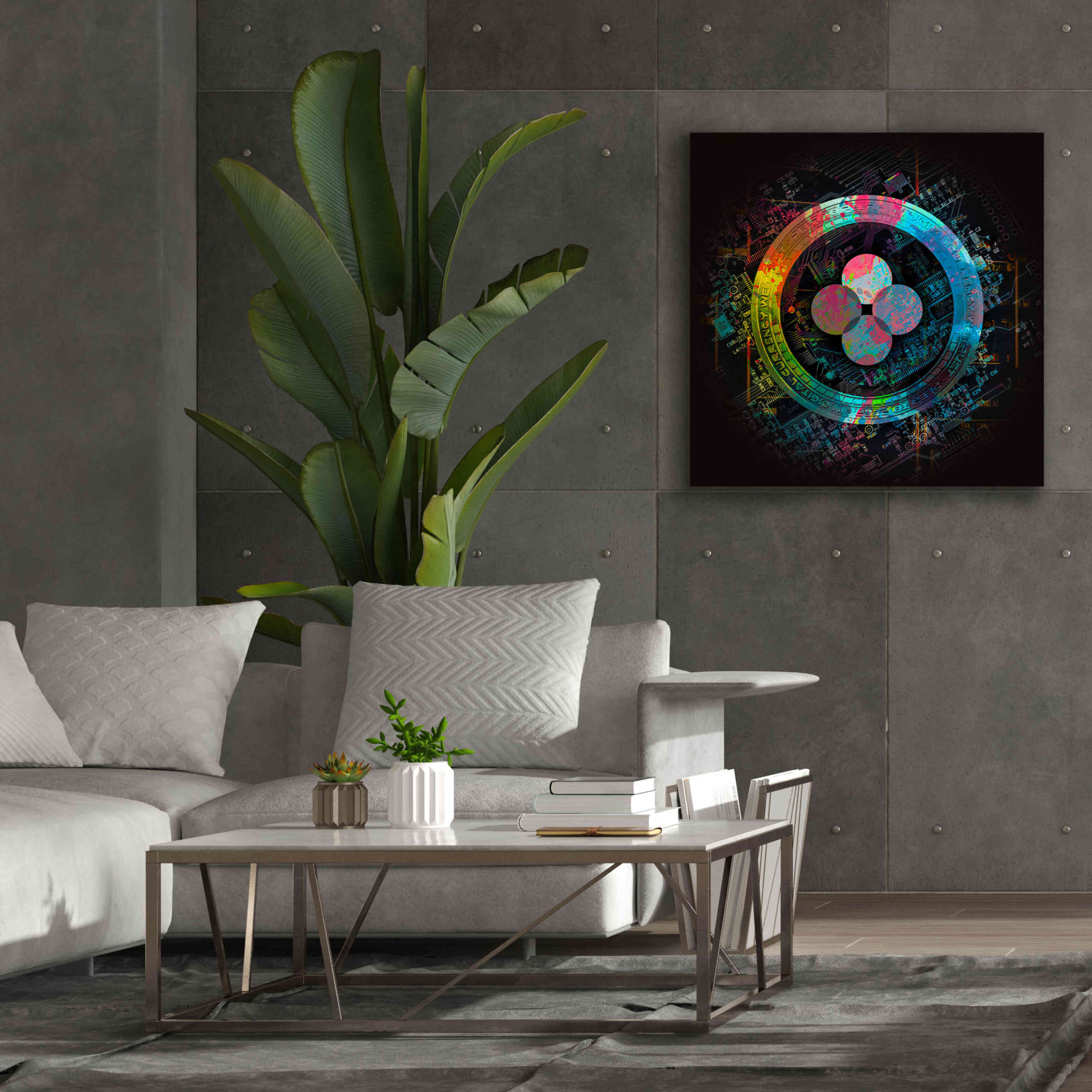 'OKB Crypto Giga Coin' by Epic Portfolio, Canvas Wall Art,37 x 37