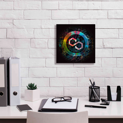 Image of 'Polygon Crypto Giga Coin' by Epic Portfolio, Canvas Wall Art,12 x 12