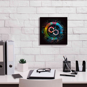 'Polygon Crypto Giga Coin' by Epic Portfolio, Canvas Wall Art,12 x 12