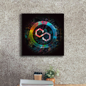 'Polygon Crypto Giga Coin' by Epic Portfolio, Canvas Wall Art,18 x 18