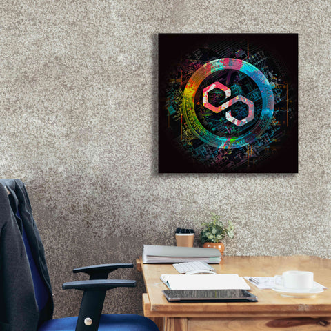 Image of 'Polygon Crypto Giga Coin' by Epic Portfolio, Canvas Wall Art,26 x 26