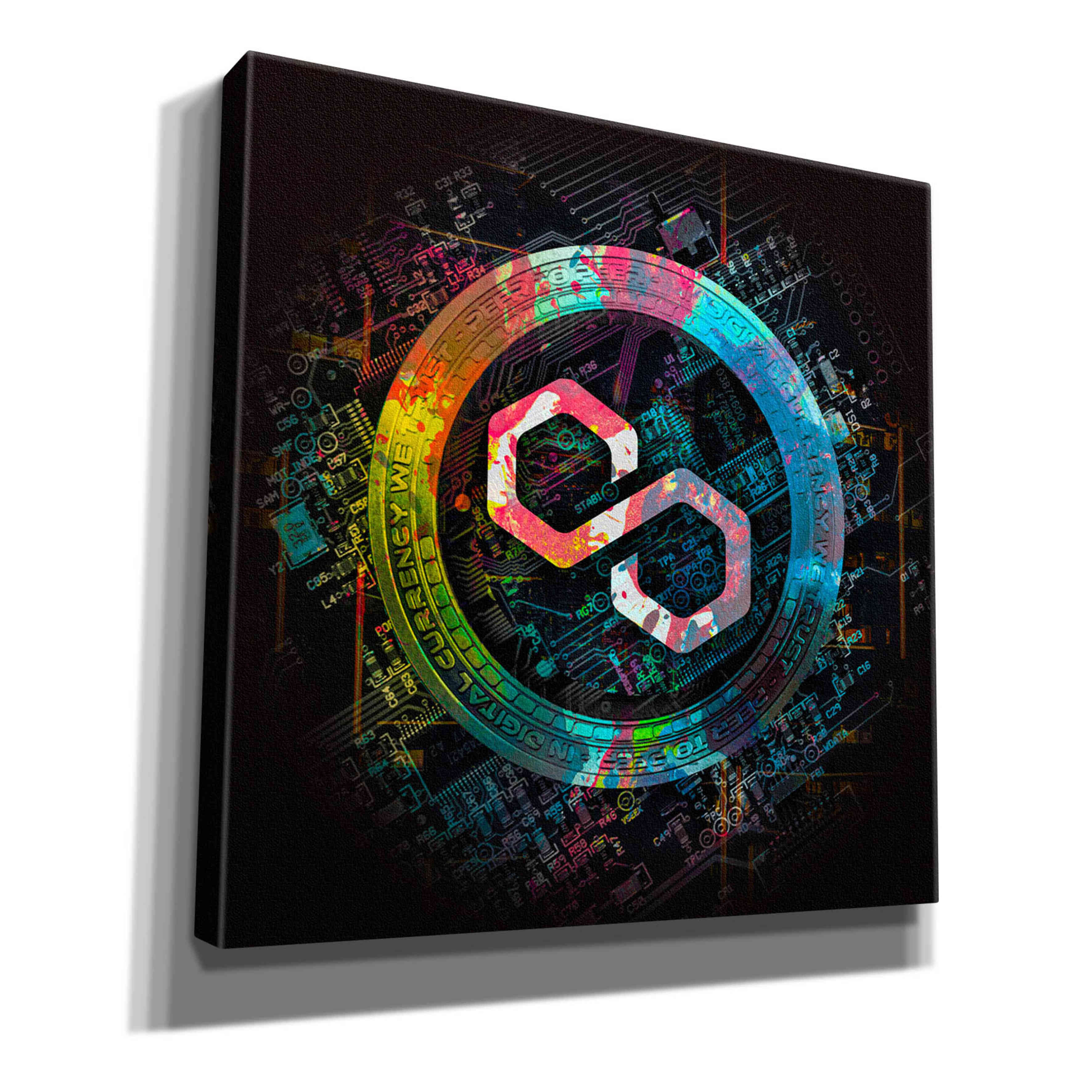 'Polygon Crypto Giga Coin' by Epic Portfolio, Canvas Wall Art