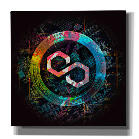 Image of 'Polygon Crypto Giga Coin' by Epic Portfolio, Canvas Wall Art