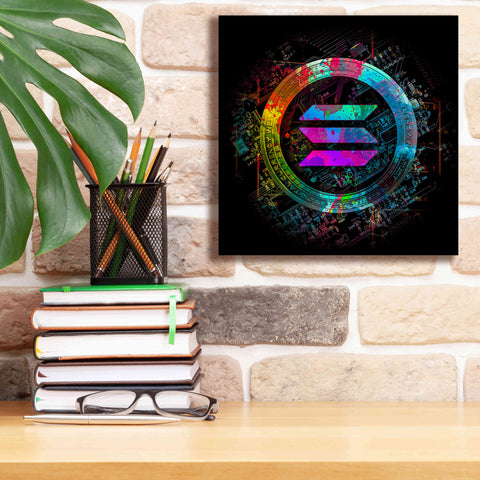 Image of 'Solana Crypto Giga Coin' by Epic Portfolio, Canvas Wall Art,12 x 12