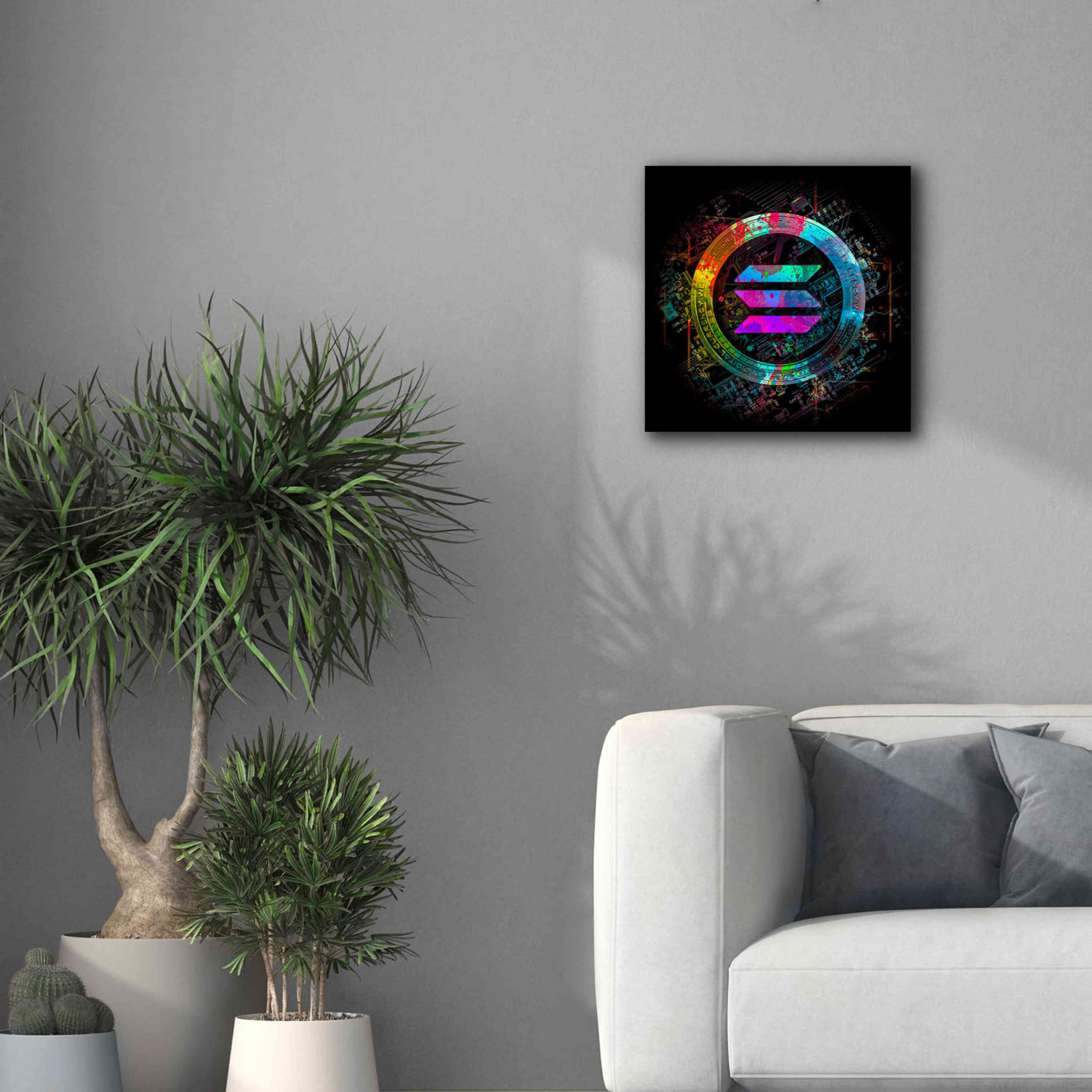 'Solana Crypto Giga Coin' by Epic Portfolio, Canvas Wall Art,18 x 18