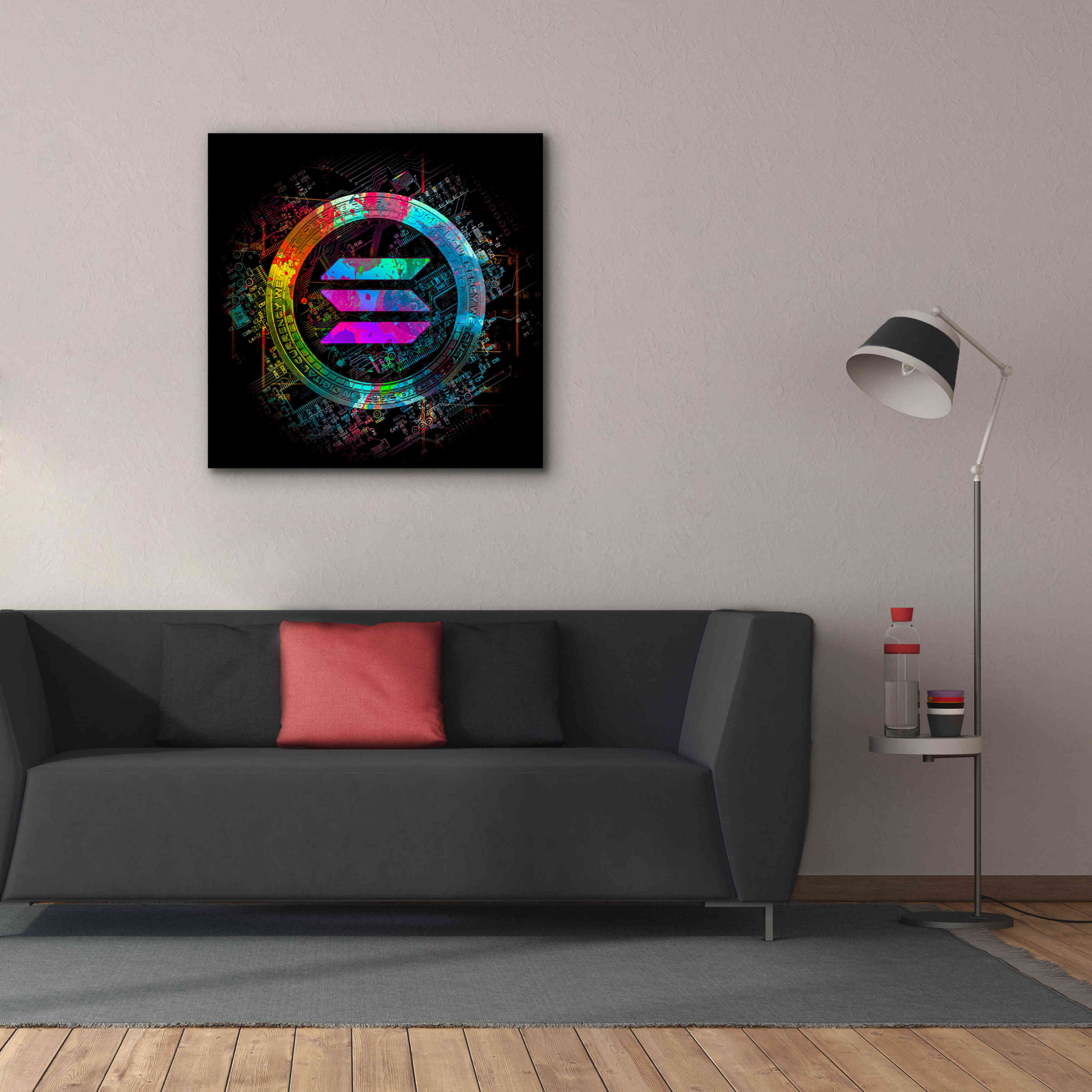 'Solana Crypto Giga Coin' by Epic Portfolio, Canvas Wall Art,37 x 37