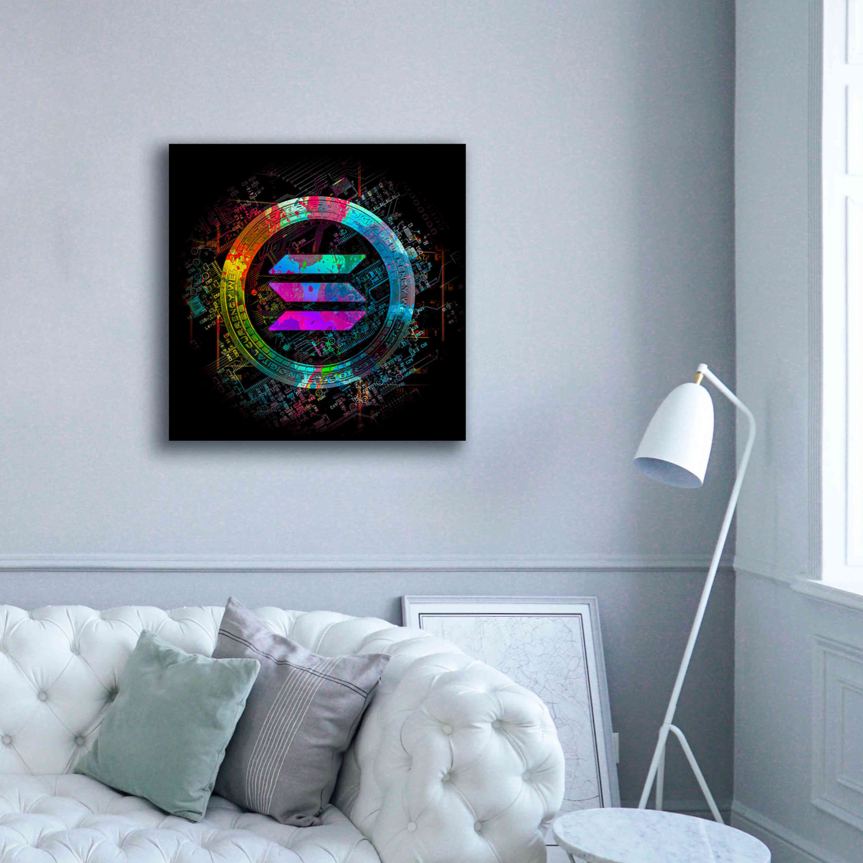 'Solana Crypto Giga Coin' by Epic Portfolio, Canvas Wall Art,37 x 37