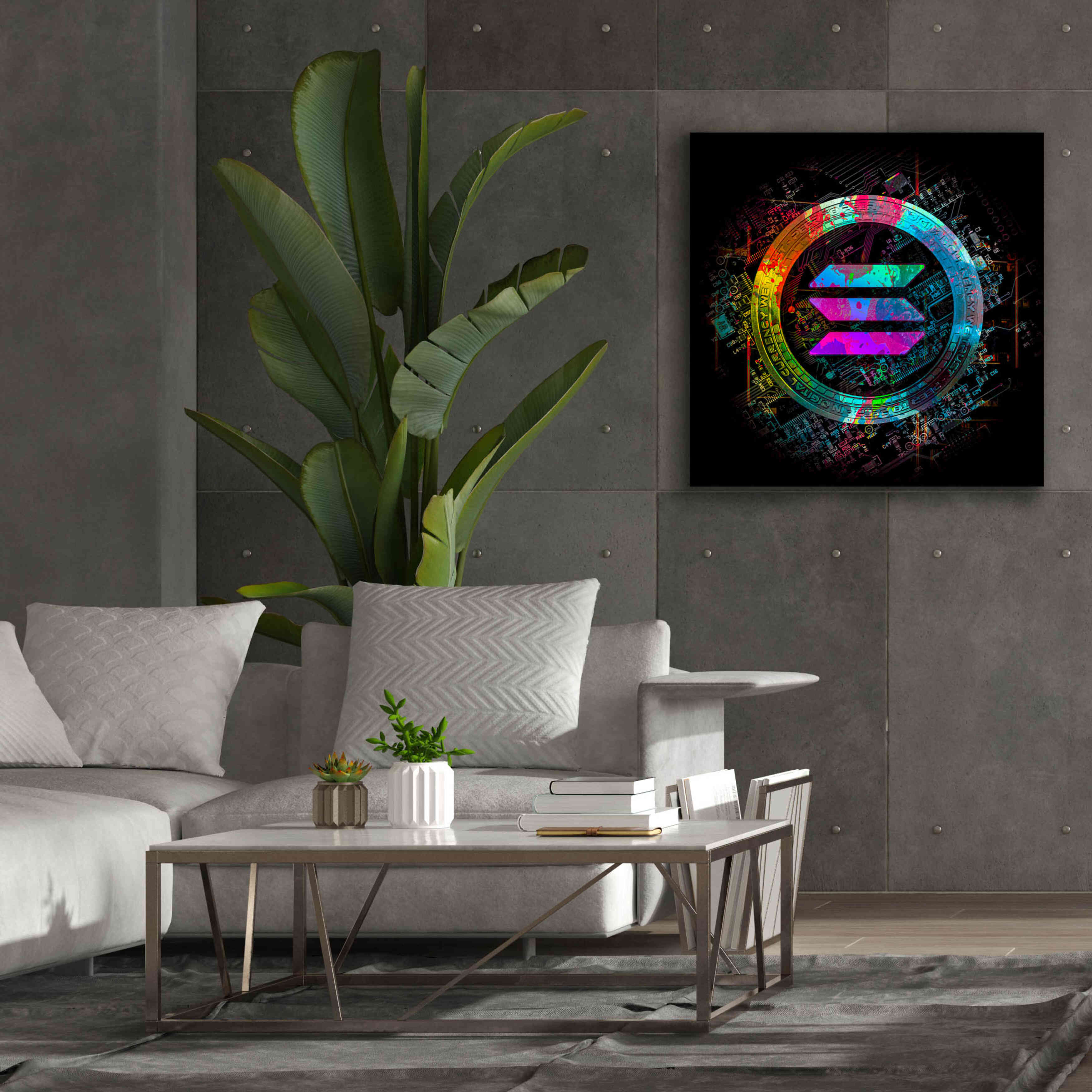 'Solana Crypto Giga Coin' by Epic Portfolio, Canvas Wall Art,37 x 37