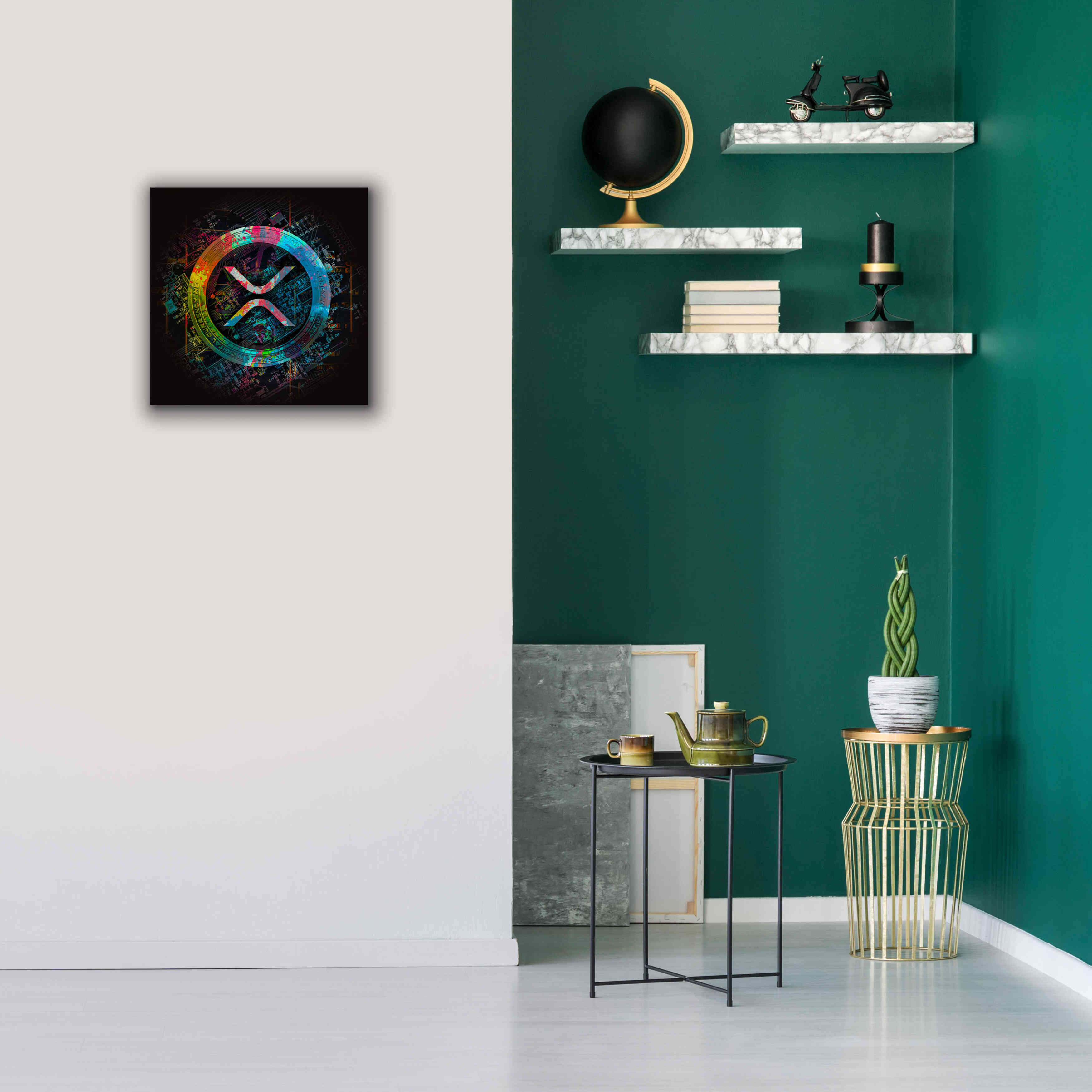 'XRP Crypto Giga Coin' by Epic Portfolio, Canvas Wall Art,18 x 18