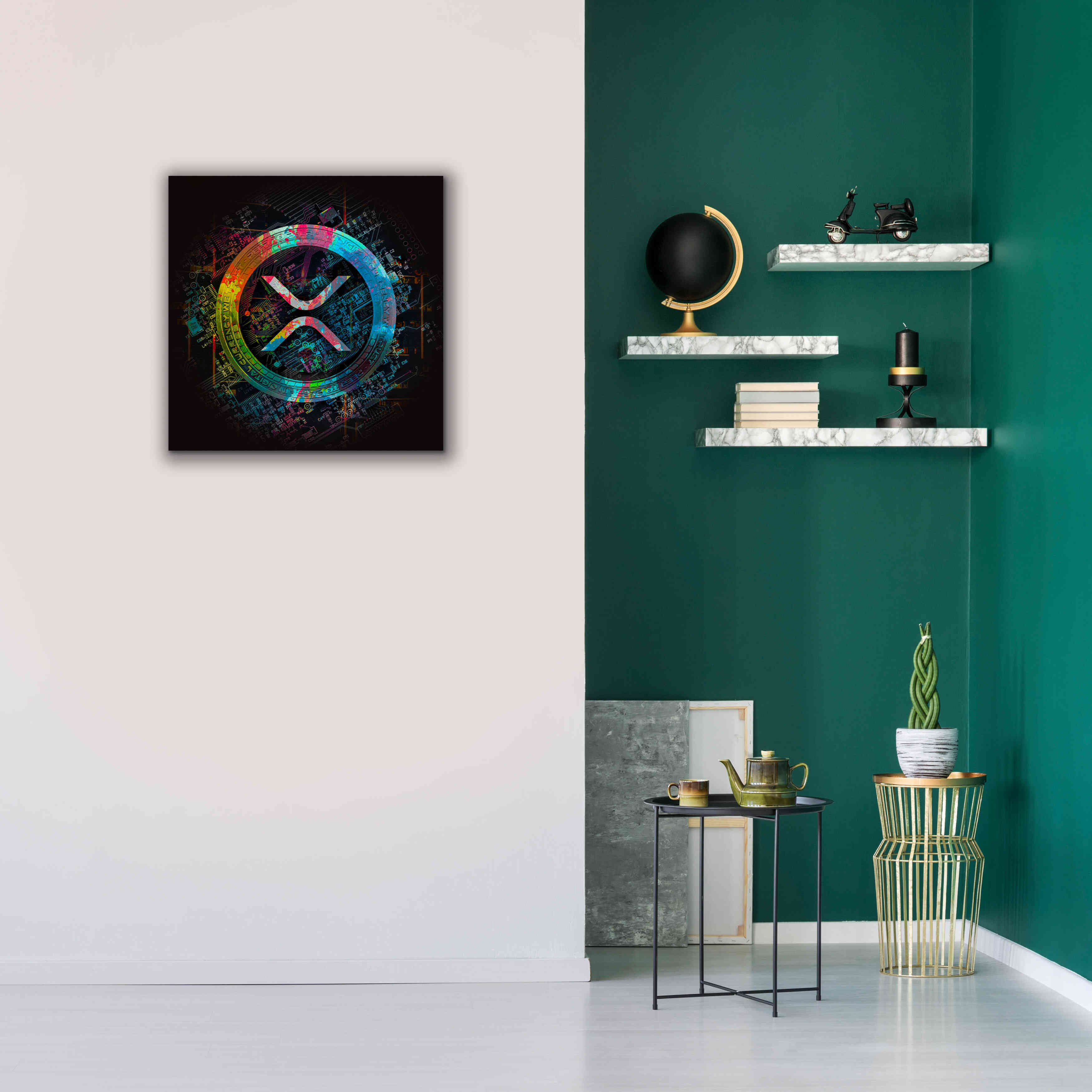 'XRP Crypto Giga Coin' by Epic Portfolio, Canvas Wall Art,26 x 26