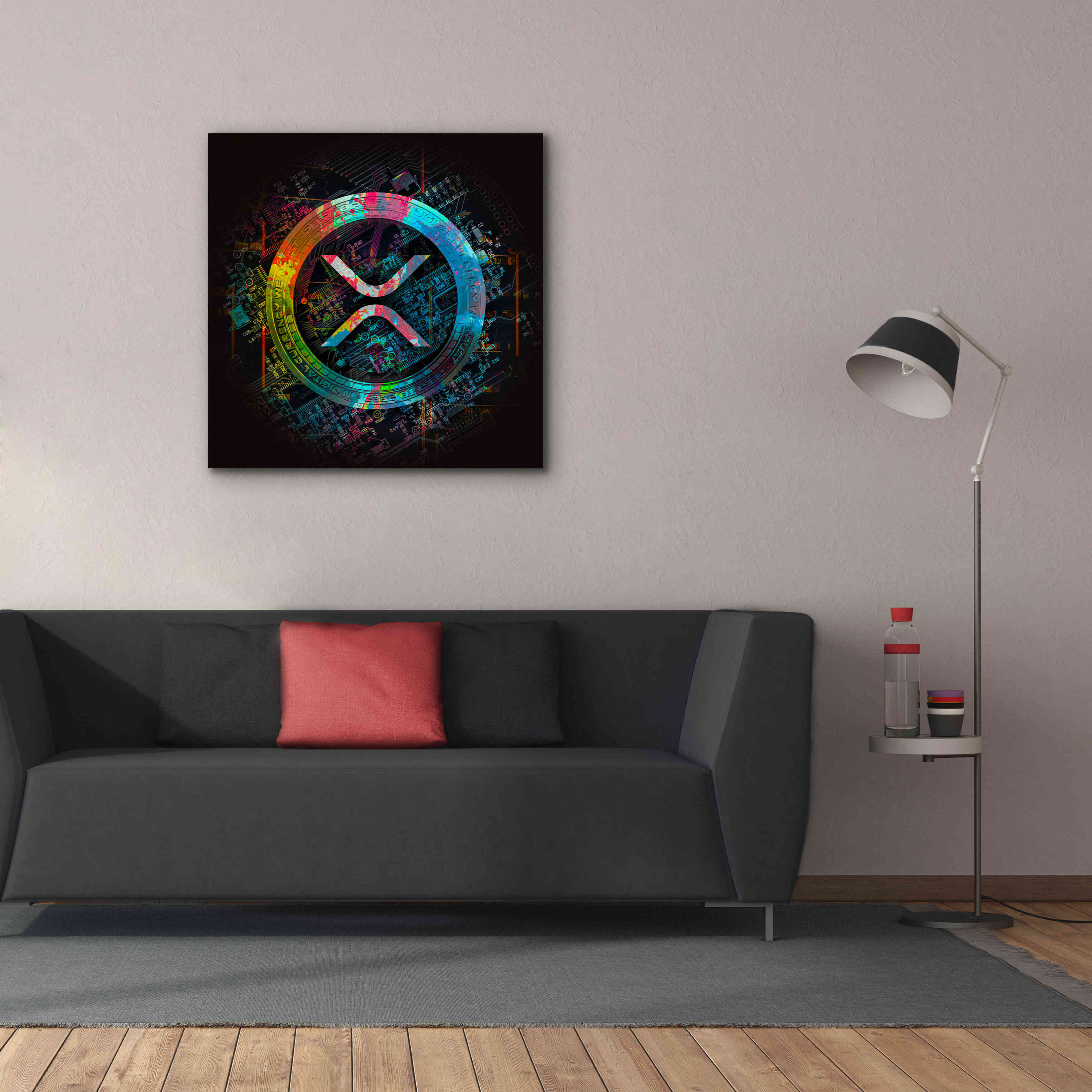 'XRP Crypto Giga Coin' by Epic Portfolio, Canvas Wall Art,37 x 37