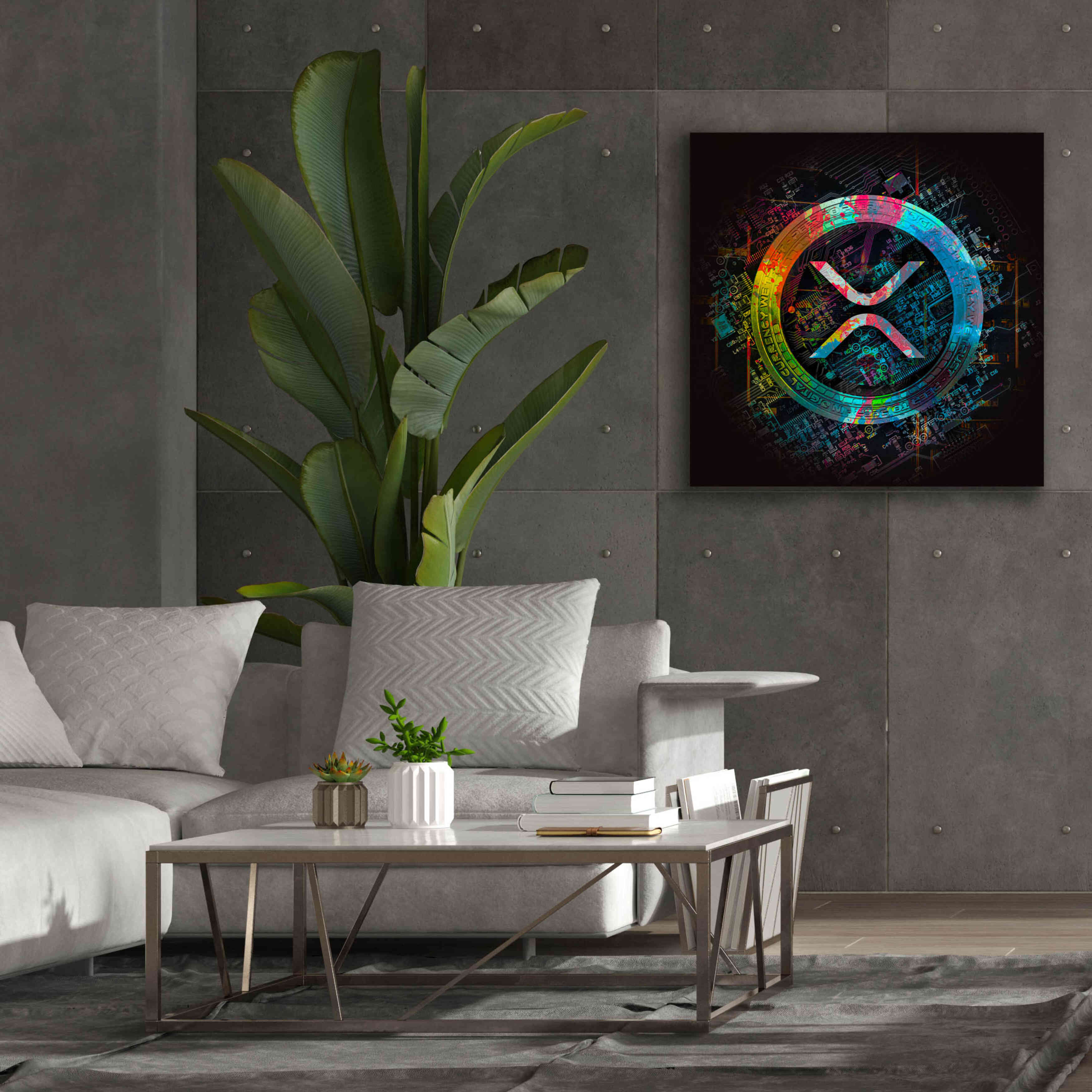 'XRP Crypto Giga Coin' by Epic Portfolio, Canvas Wall Art,37 x 37