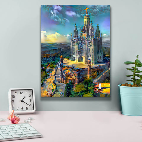Image of 'Barcelona Spain Tibidabo Church' by Pedro Gavidia, Canvas Wall Art,12 x 16