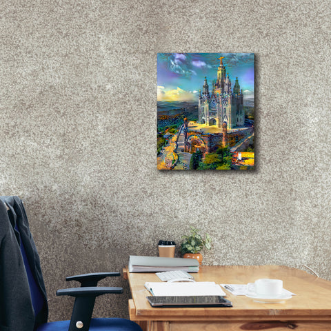 Image of 'Barcelona Spain Tibidabo Church' by Pedro Gavidia, Canvas Wall Art,20 x 24