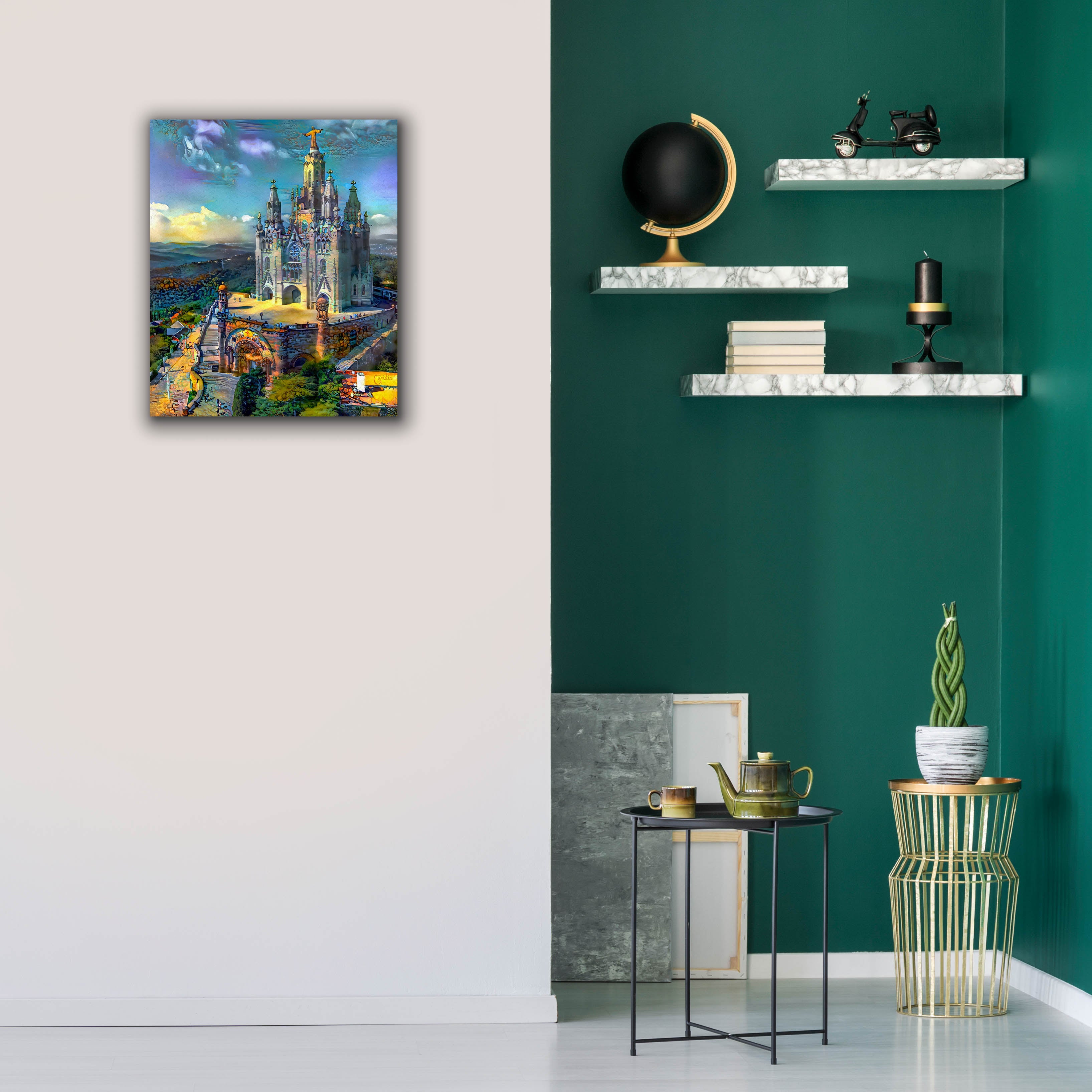 'Barcelona Spain Tibidabo Church' by Pedro Gavidia, Canvas Wall Art,20 x 24