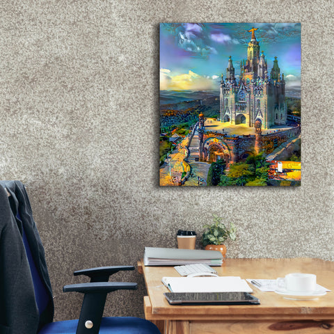 Image of 'Barcelona Spain Tibidabo Church' by Pedro Gavidia, Canvas Wall Art,26 x 30