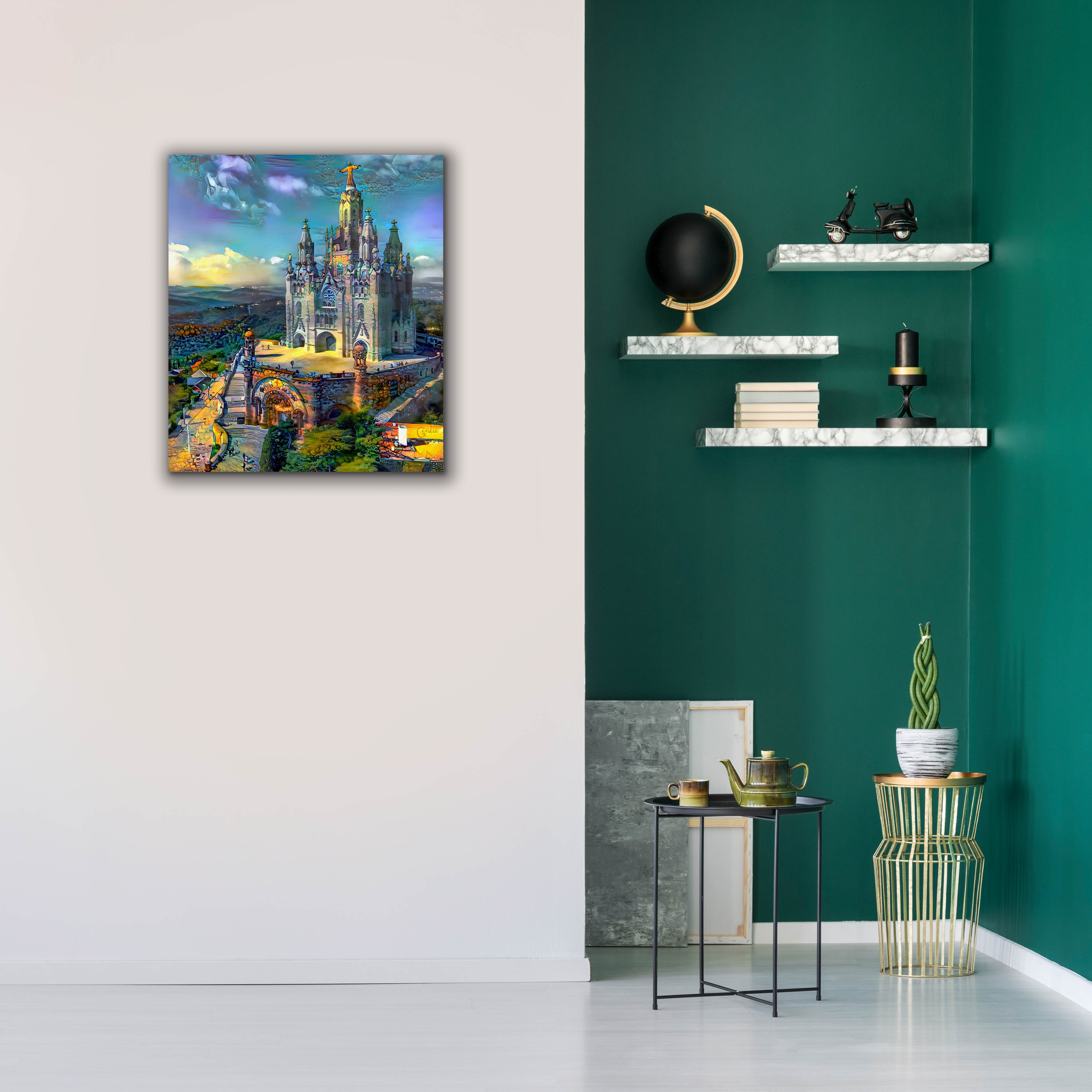'Barcelona Spain Tibidabo Church' by Pedro Gavidia, Canvas Wall Art,26 x 30