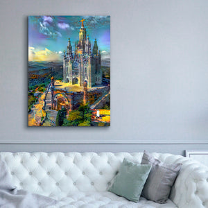 'Barcelona Spain Tibidabo Church' by Pedro Gavidia, Canvas Wall Art,40 x 54