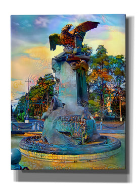 'Toluca Mexio Fountain Eagle Firmado' by Pedro Gavidia, Canvas Wall Art