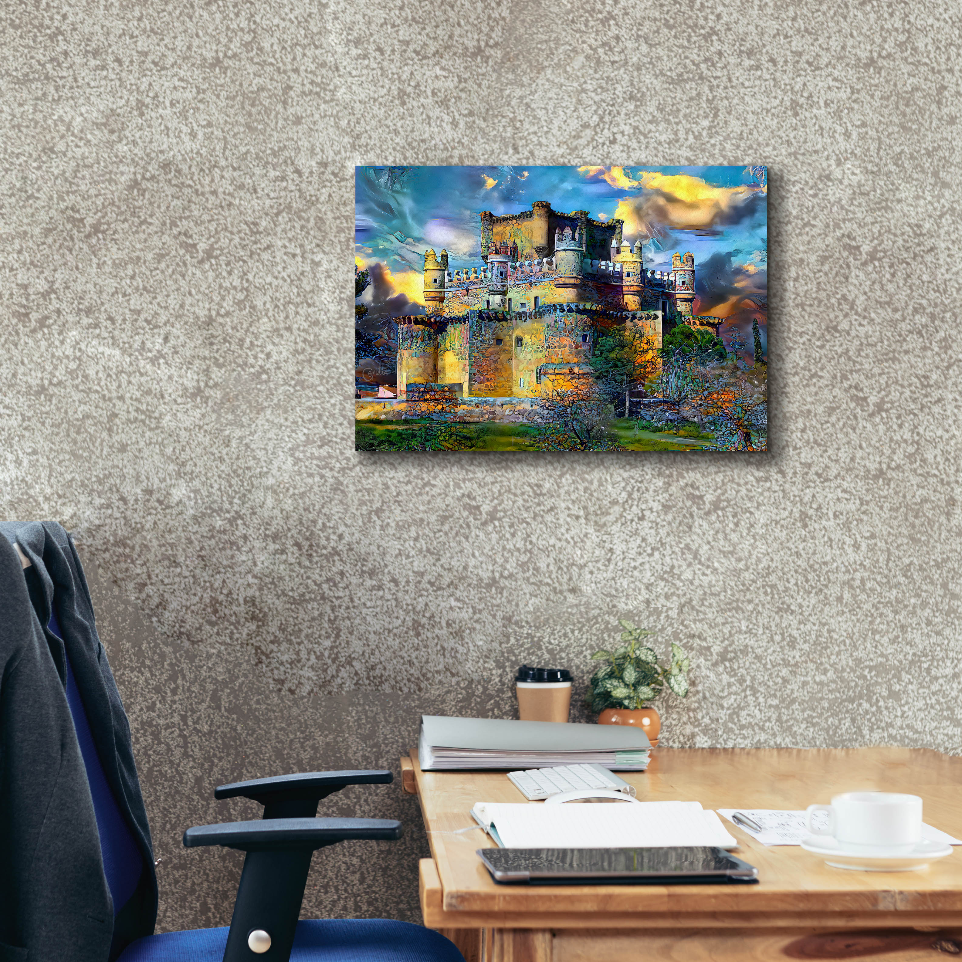 'Toledo Spain Guadamur Castle' by Pedro Gavidia, Canvas Wall Art,26 x 18