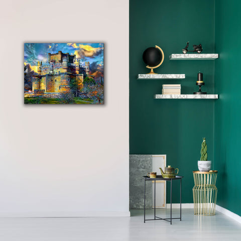 Image of 'Toledo Spain Guadamur Castle' by Pedro Gavidia, Canvas Wall Art,34 x 26