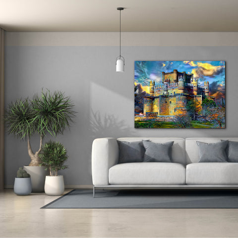 Image of 'Toledo Spain Guadamur Castle' by Pedro Gavidia, Canvas Wall Art,54 x 40