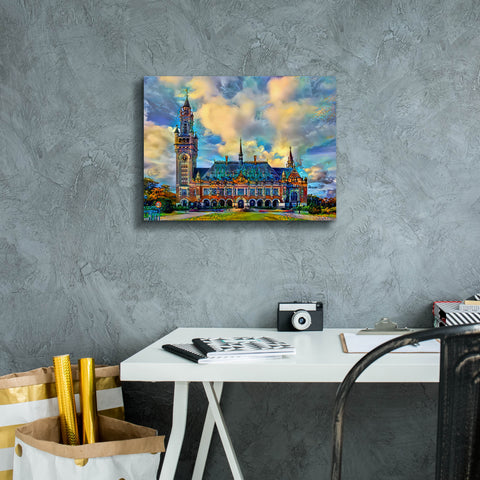 Image of 'The Hague Netherlands Peace Palace' by Pedro Gavidia, Canvas Wall Art,16 x 12