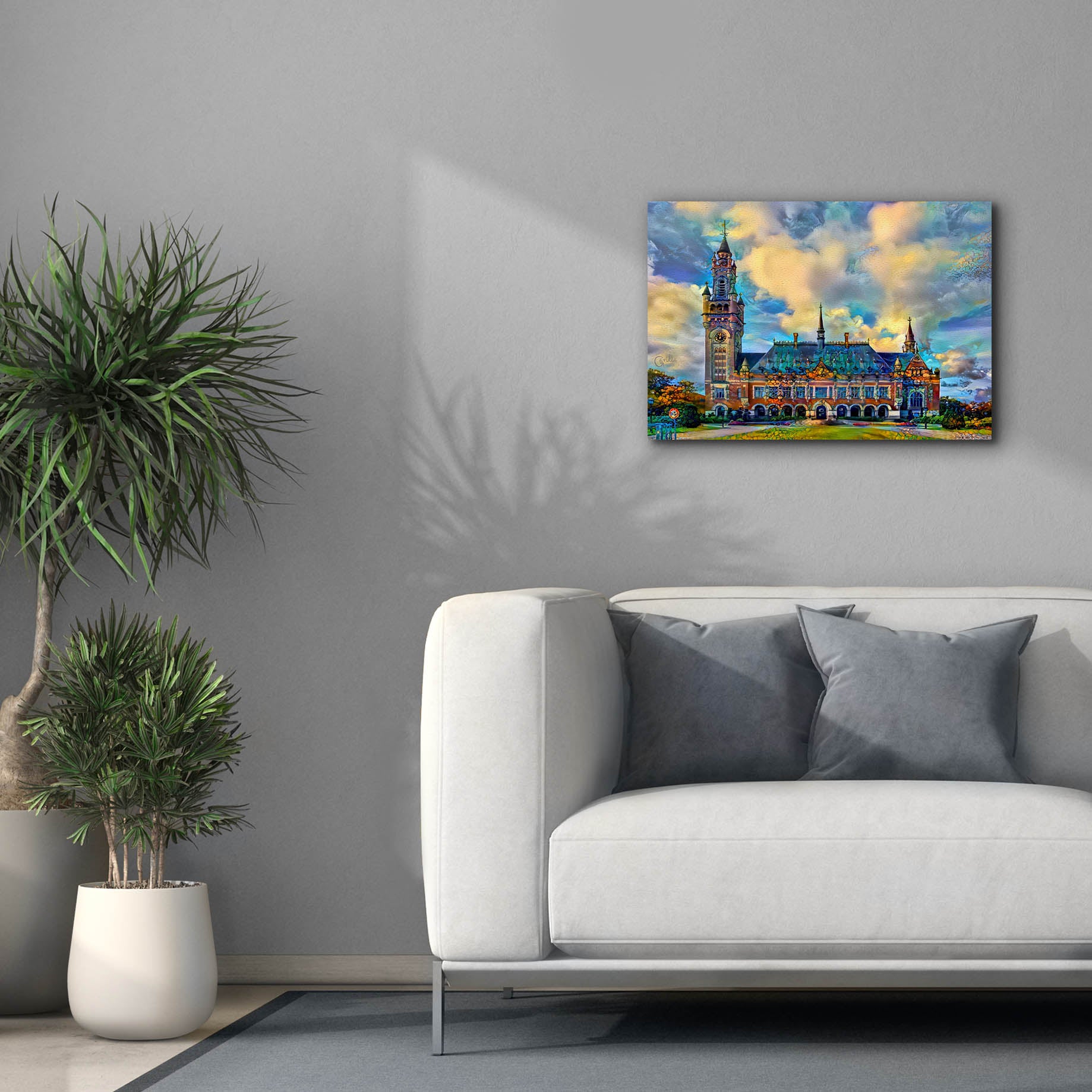 'The Hague Netherlands Peace Palace' by Pedro Gavidia, Canvas Wall Art,26 x 18