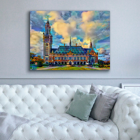 Image of 'The Hague Netherlands Peace Palace' by Pedro Gavidia, Canvas Wall Art,54 x 40