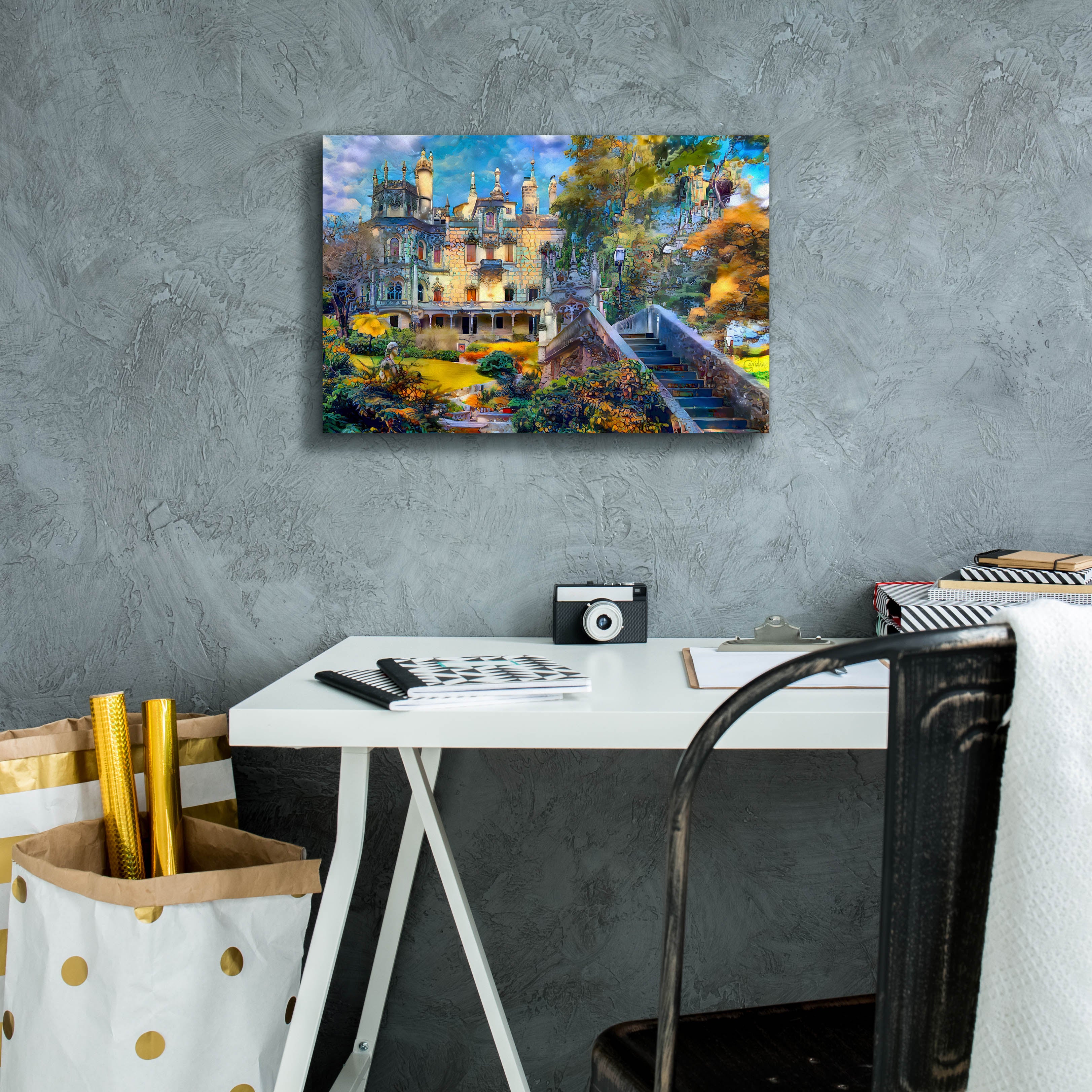 'Sintra Portugal Quinta de Regaleira' by Pedro Gavidia, Canvas Wall Art,18 x 12