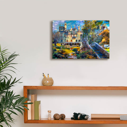 Image of 'Sintra Portugal Quinta de Regaleira' by Pedro Gavidia, Canvas Wall Art,18 x 12