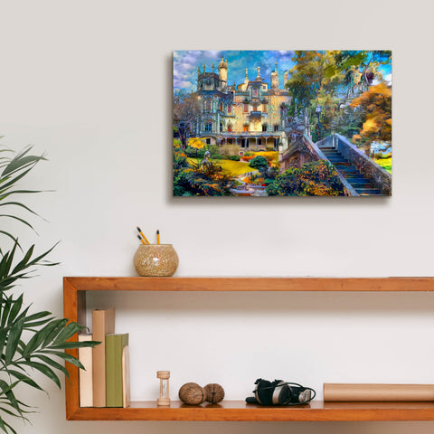 Image of 'Sintra Portugal Quinta de Regaleira' by Pedro Gavidia, Canvas Wall Art,18 x 12