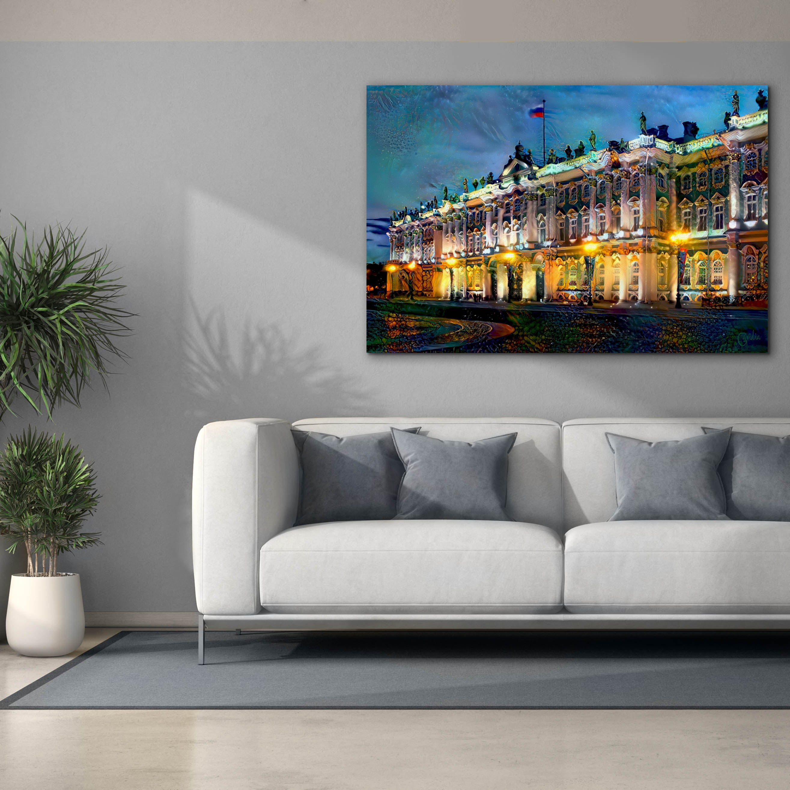 'Saint Petersburg Russia Hermitage Museum' by Pedro Gavidia, Canvas Wall Art,60 x 40