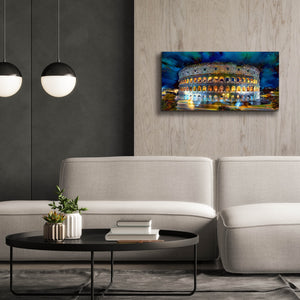 'Rome Italy Coliseo Night 2022' by Pedro Gavidia, Canvas Wall Art,40 x 20
