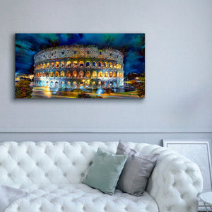 'Rome Italy Coliseo Night 2022' by Pedro Gavidia, Canvas Wall Art,60 x 30