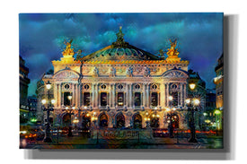'Paris France Opera Garnier Night' by Pedro Gavidia, Canvas Wall Art