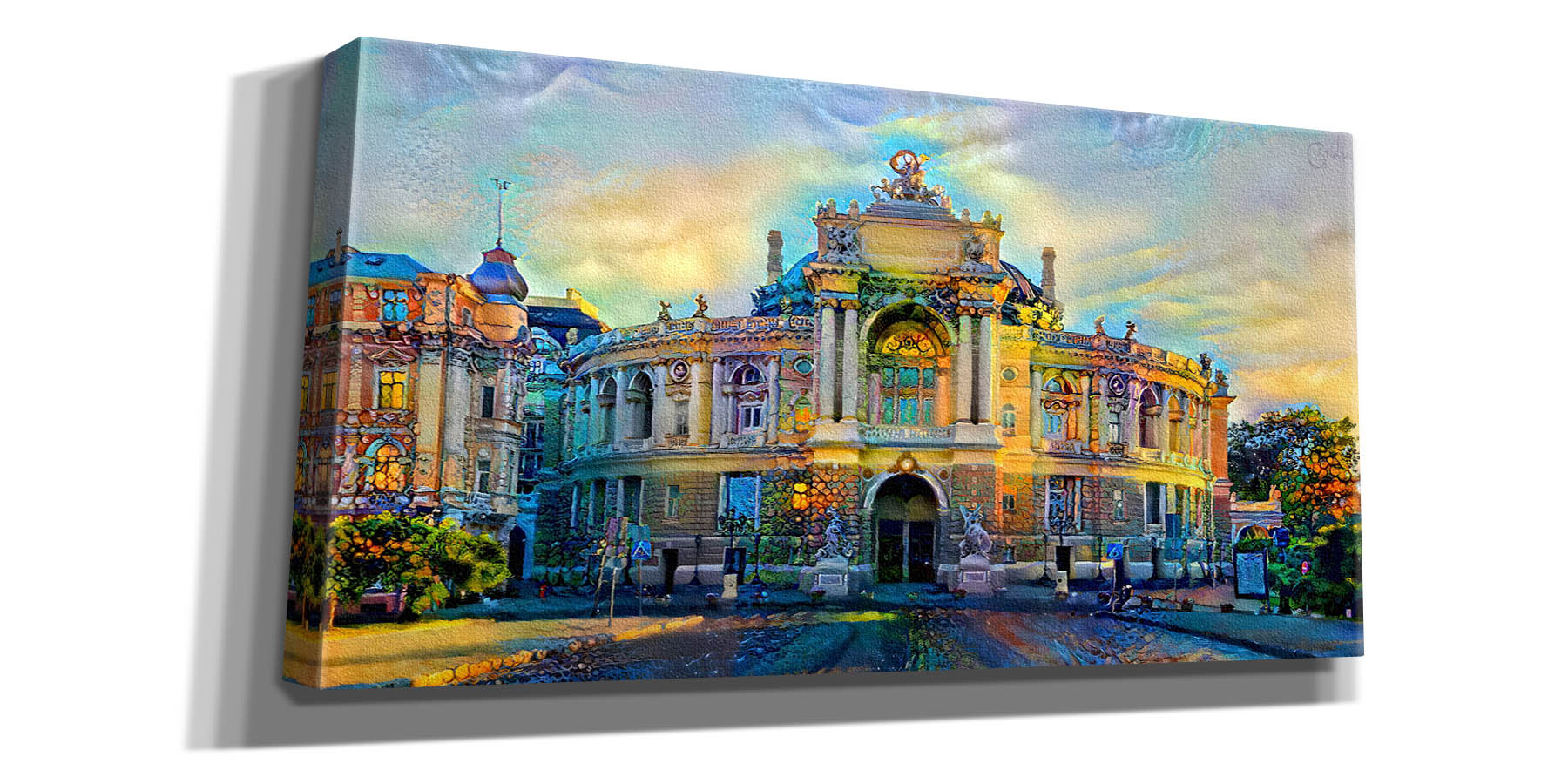 'Odessa Ukraine Opera and Ballet Theater' by Pedro Gavidia, Canvas Wall Art