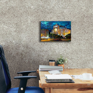 'Odessa Ukraine Opera and Ballet Theater Night' by Pedro Gavidia, Canvas Wall Art,18 x 12