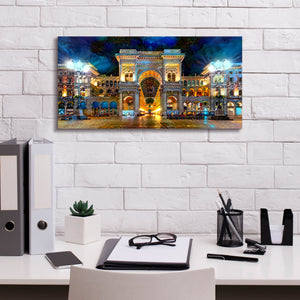 'Milan Italy Vitorio Emanuel II Night 2022' by Pedro Gavidia, Canvas Wall Art,24 x 12
