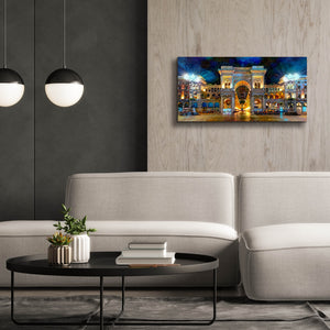 'Milan Italy Vitorio Emanuel II Night 2022' by Pedro Gavidia, Canvas Wall Art,40 x 20