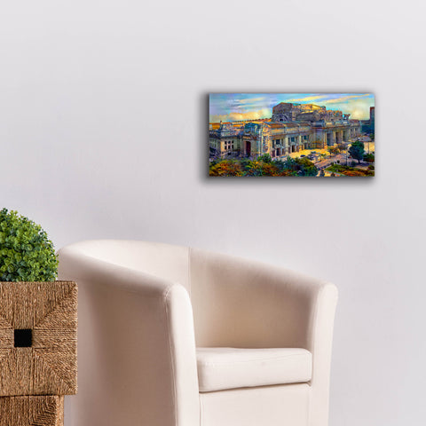 Image of 'Milan Italy Central Station' by Pedro Gavidia, Canvas Wall Art,24 x 12