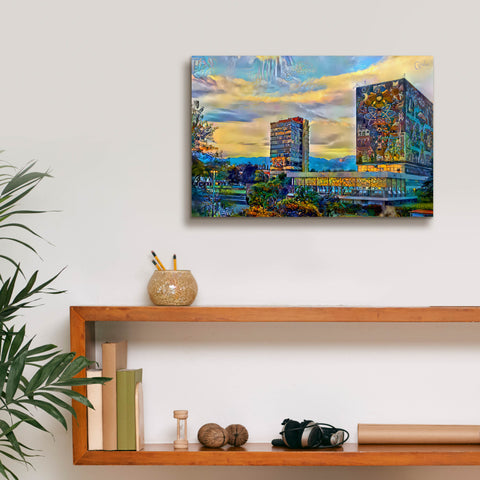 Image of 'Mexico City University City' by Pedro Gavidia, Canvas Wall Art,18 x 12