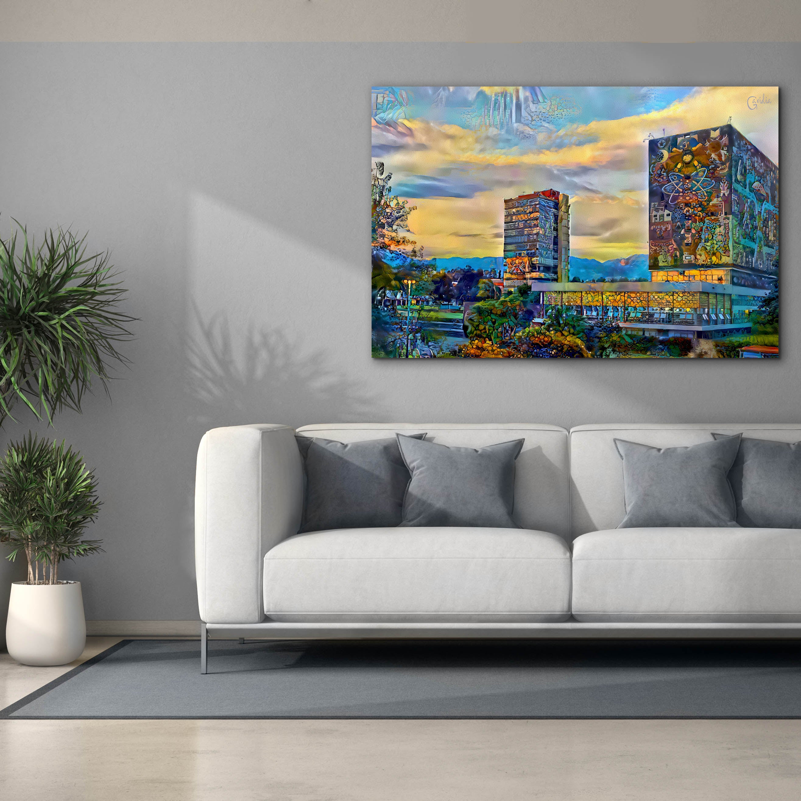 'Mexico City University City' by Pedro Gavidia, Canvas Wall Art,60 x 40