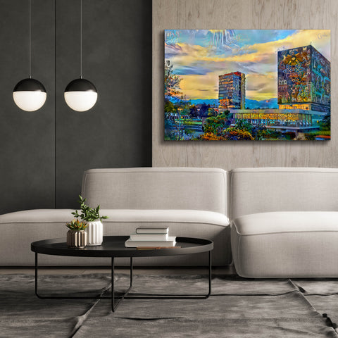 Image of 'Mexico City University City' by Pedro Gavidia, Canvas Wall Art,60 x 40