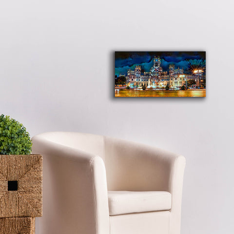 Image of 'Madrid Spain Cibeles Palace' by Pedro Gavidia, Canvas Wall Art,24 x 12