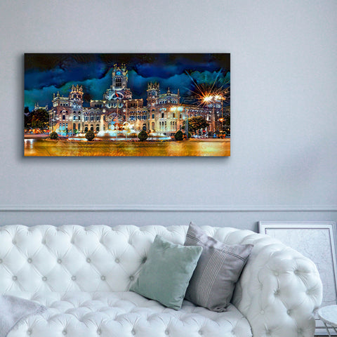 Image of 'Madrid Spain Cibeles Palace' by Pedro Gavidia, Canvas Wall Art,60 x 30